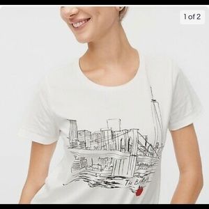 JCrew Big Apple Graphic Tee Never Worn Size XL